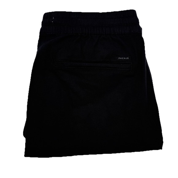Pacsun Jogger Pants Mens Size Medium‎ Black Stretch Casual Drawstring Pockets - Picture 1 of 8